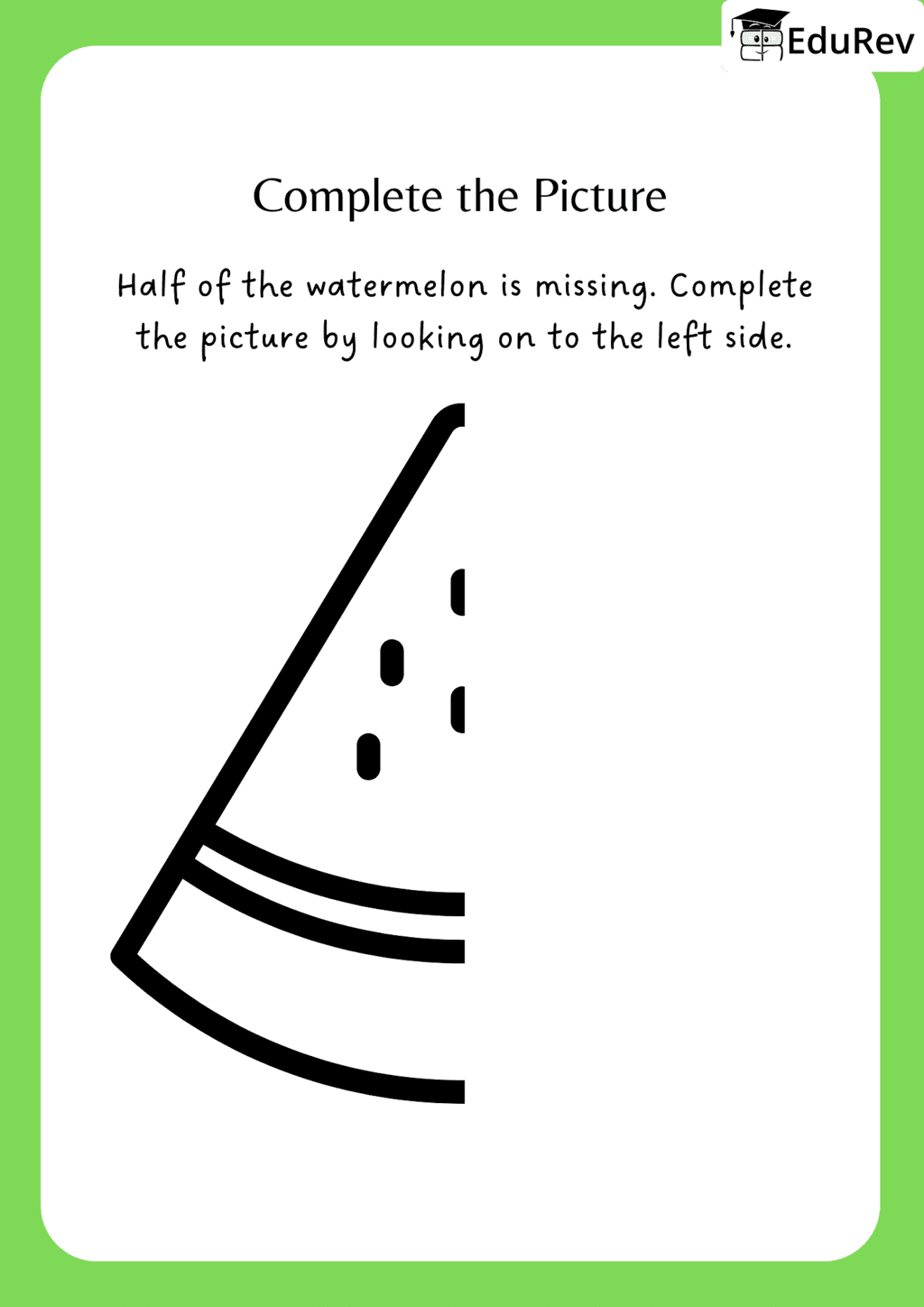 Visual Worksheets - Watermelon | Hands on Art & Craft - Class 1