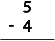Subtraction (Single Digit) Class 1 Worksheet Maths