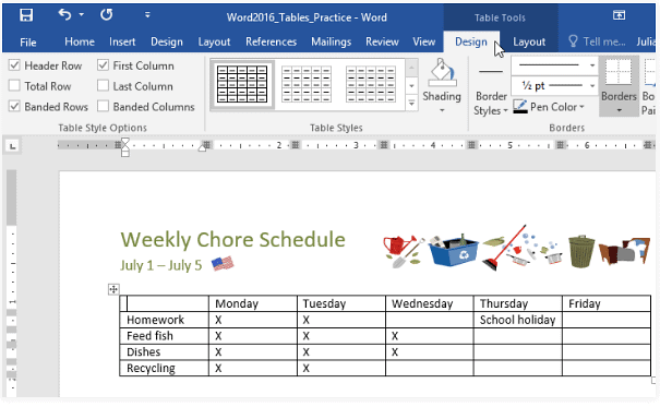 Tables | How to become an Expert of MS Word - Class 6