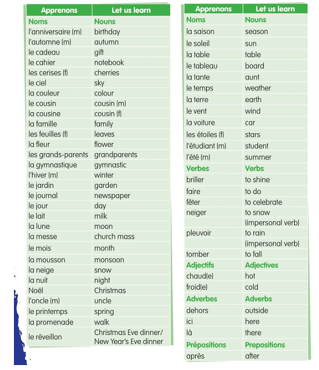 C`est Noël (It`s Christmas) Chapter Notes | French for Class 6