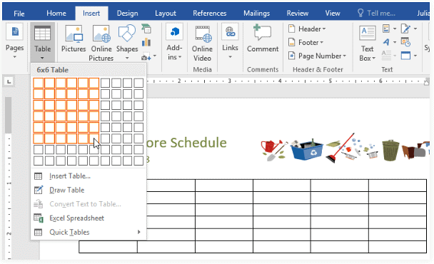 Tables | How to become an Expert of MS Word - Class 6