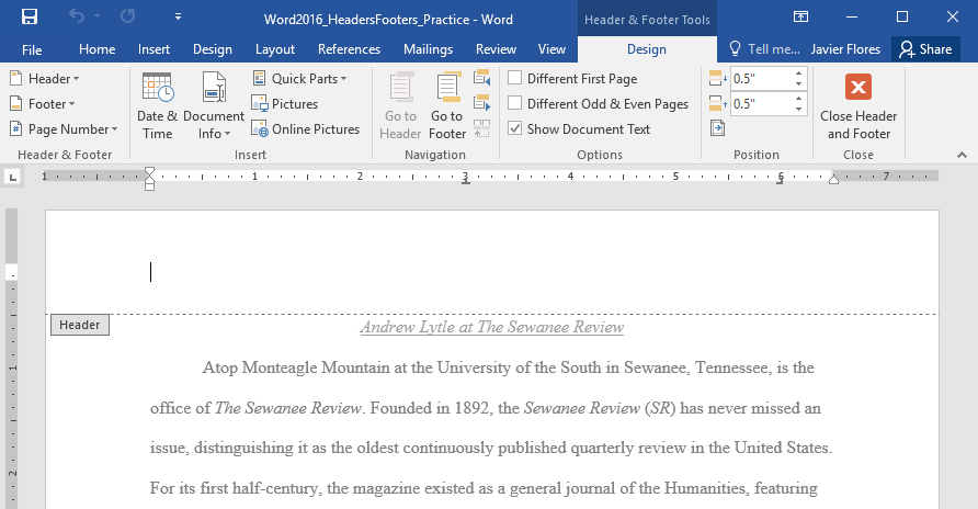 Headers and Footers | How to become an Expert of MS Word - Class 6