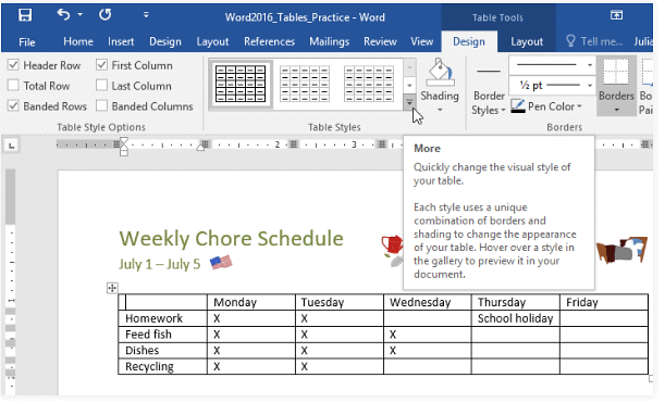 Tables | How to become an Expert of MS Word - Class 6
