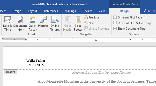Headers and Footers | How to become an Expert of MS Word - Class 6