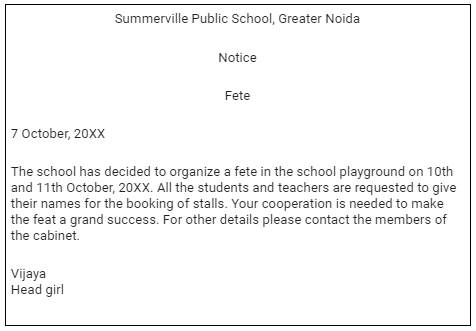 Notice Writing | English Grammar Class 7