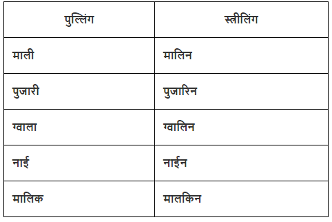 लिंग Chapter Notes | Hindi Grammar Class 7