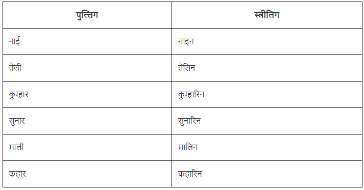 लिंग Chapter Notes | Hindi Vyakaran (हिन्दी व्याकरण) Class 8