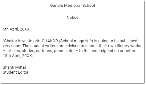 Notice Writing | English Grammar Class 7