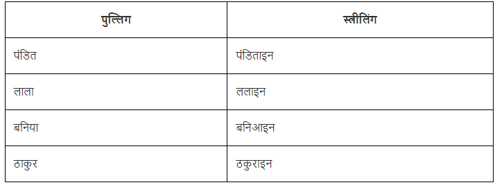 लिंग Chapter Notes | Hindi Vyakaran (हिन्दी व्याकरण) Class 8
