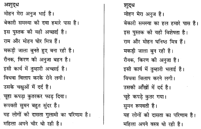 अशुद्धि शोधन | हिंदी व्याकरण - कक्षा 10 - Class 10