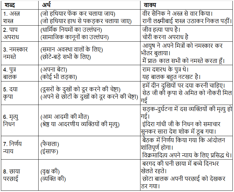 शब्द भंडार | Hindi Grammar Class 7