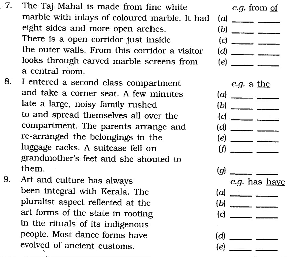 Worksheet Solutions: Error Correction - Class 6