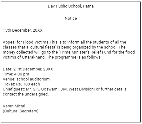 Notice Writing | English Grammar Class 7