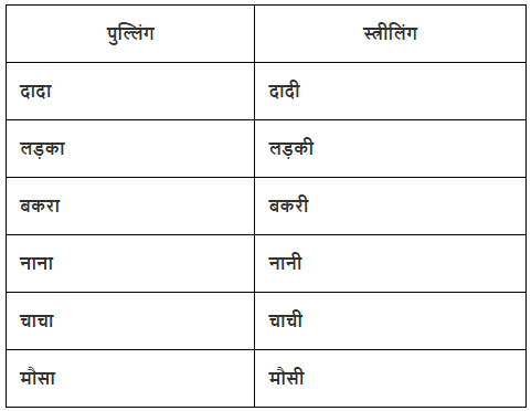 लिंग Chapter Notes | Hindi Grammar Class 7