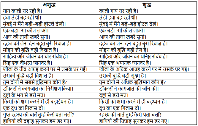 अशुद्धि शोधन | Hindi Class 5