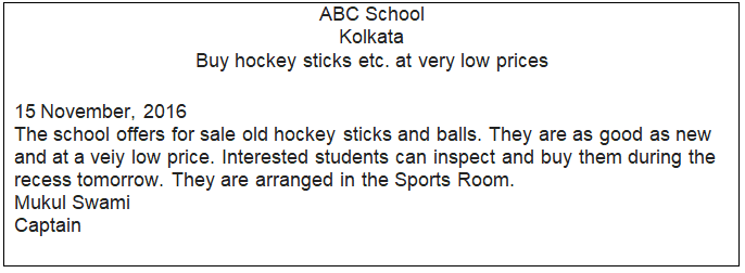 Notice Writing- 2 | English Grammar Class 8