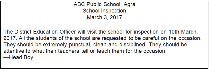 Notice Writing- 6 | English Grammar Class 8