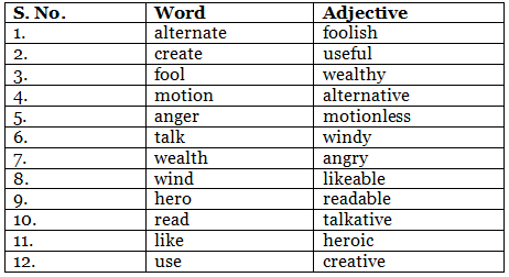 Worksheet: Adjectives - 2 | Worksheets with Solutions for Class 5