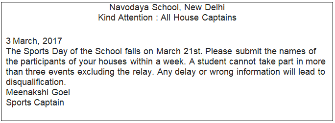 Notice Writing- 4 | English Grammar Class 8