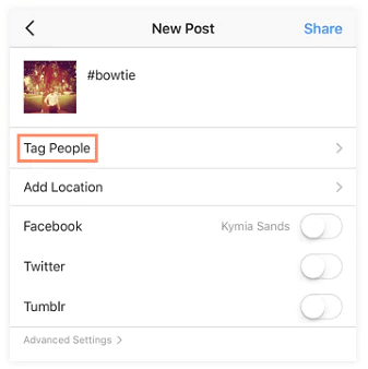Tagging other People