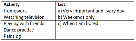 Worksheet: Using your time | Living in Harmony Class 5: Book Solutions, Notes & Worksheet