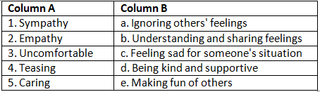 Worksheet: In someone else`s shoes | Living in Harmony Class 5: Book Solutions, Notes & Worksheet