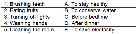 Worksheet: Good Habits - 2 | Worksheets with solutions for Class 2