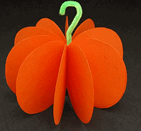 Craft Ideas: 3D Paper Pumpkin | Drawing (Art & Craft) - Grade 2