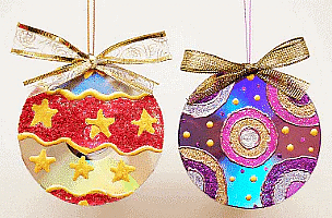 Craft Ideas: CD Christmas Ornament | Drawing (Art & Craft) - Grade 2