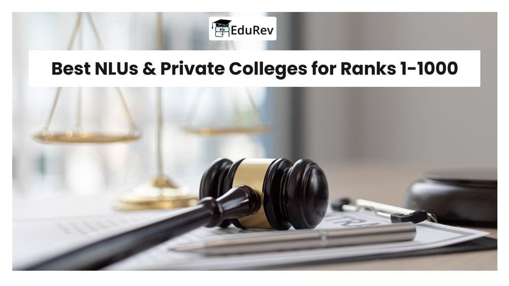 List of NLUs for Rank between 1-1000 in CLAT 2025