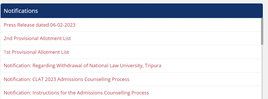 CLAT Cut Off Round 2 (OUT) - 2023 to 2019 NLU Wise Opening & Closing Ranks of General, OBC, SC, ST 
