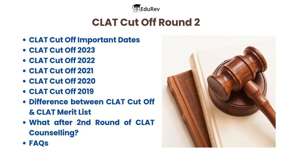 CLAT Cut Off Round 2 (OUT) - 2023 to 2019 NLU Wise Opening & Closing Ranks of General, OBC, SC, ST 