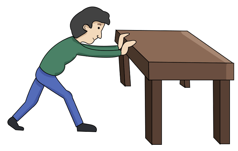 Muscular Force applied on the Table