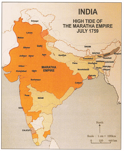 १७व्या शतकातील भारताचा नकाशा