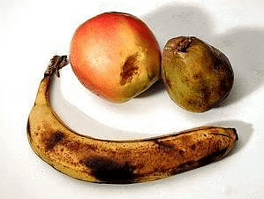 Spoiled fruits