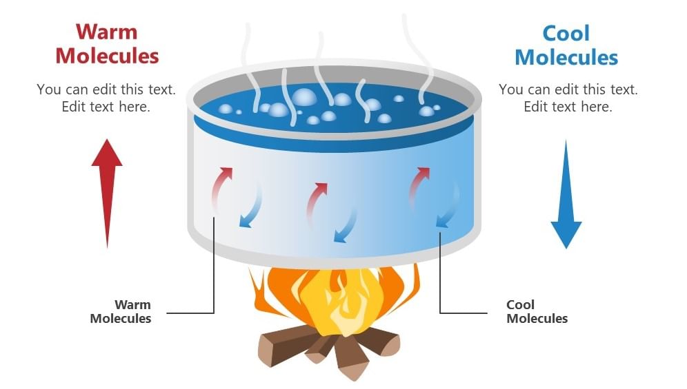 Convection in boiling water
