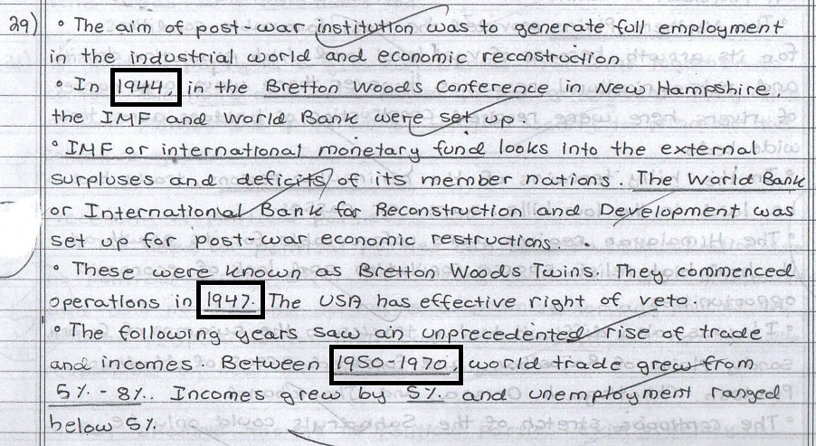 Part of Topper`s Answer Sheet