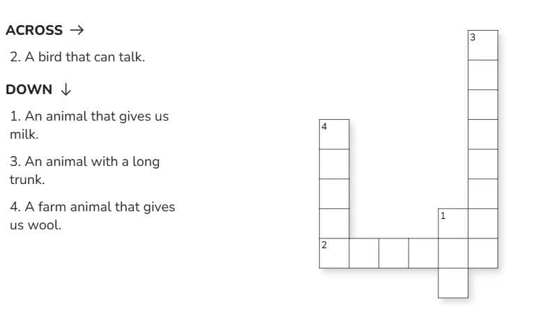 Animals Around Us - CBSE Worksheets- 1