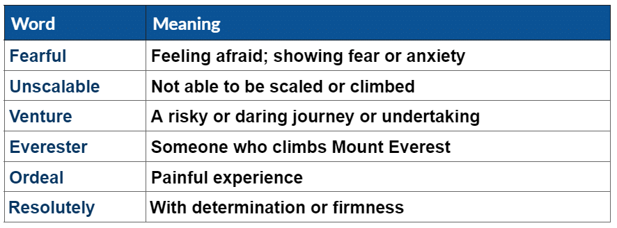 Vocabulary: The Summit Within | English Class 8
