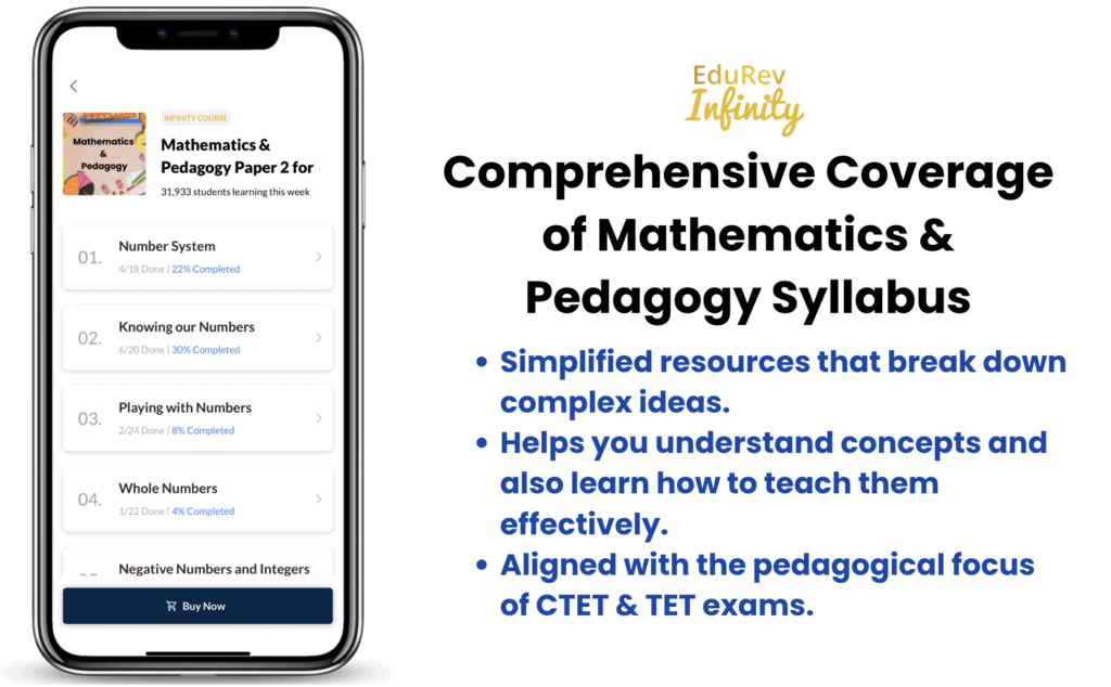 What do you get under EduRev Infinity Package for Mathematics & Pedagogy Paper 2 | Mathematics & Pedagogy Paper 2 for CTET & TET Exams - CTET & State TET