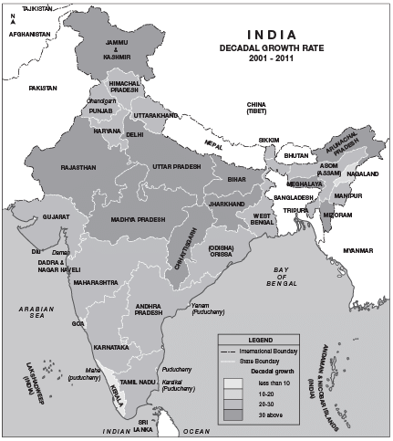 India growth of population