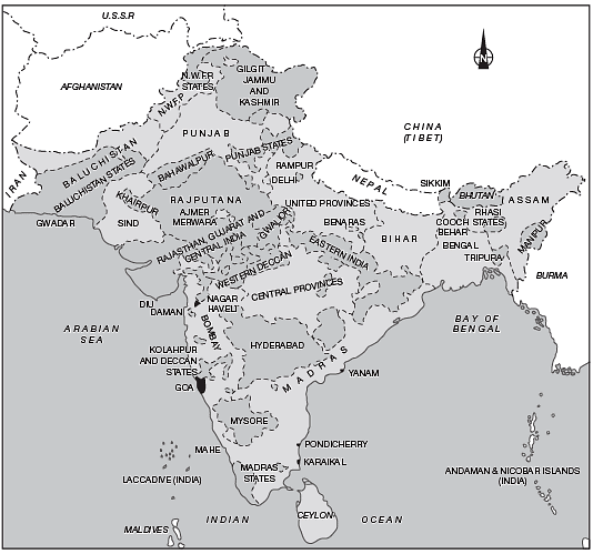 India provinces and princely states before 15 August 1947
