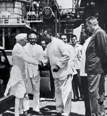 Jawaharlal Nehru at Bhilai Steel Plant