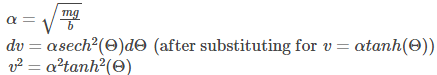 Terminal Velocity Derivation