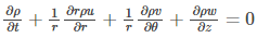 Continuity Equation in Cylindrical Coordinates