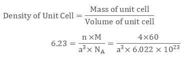 Formula of a Compound, Number of Voids Filled & Calculations: Unit Cell Dimensions | Additional Study Material for JEE