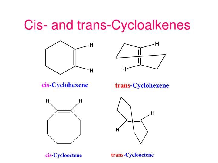 Examples of Cis-Trans Cycloalkenes