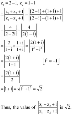 NCERT Solutions Class 11 Maths Chapter 4 - Complex Numbers and Quadratic Equations
