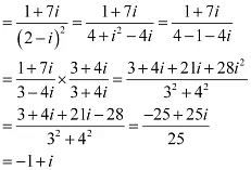 NCERT Solutions Class 11 Maths Chapter 4 - Complex Numbers and Quadratic Equations