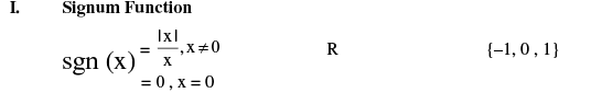 Formulas - Relations and Functions - JEE